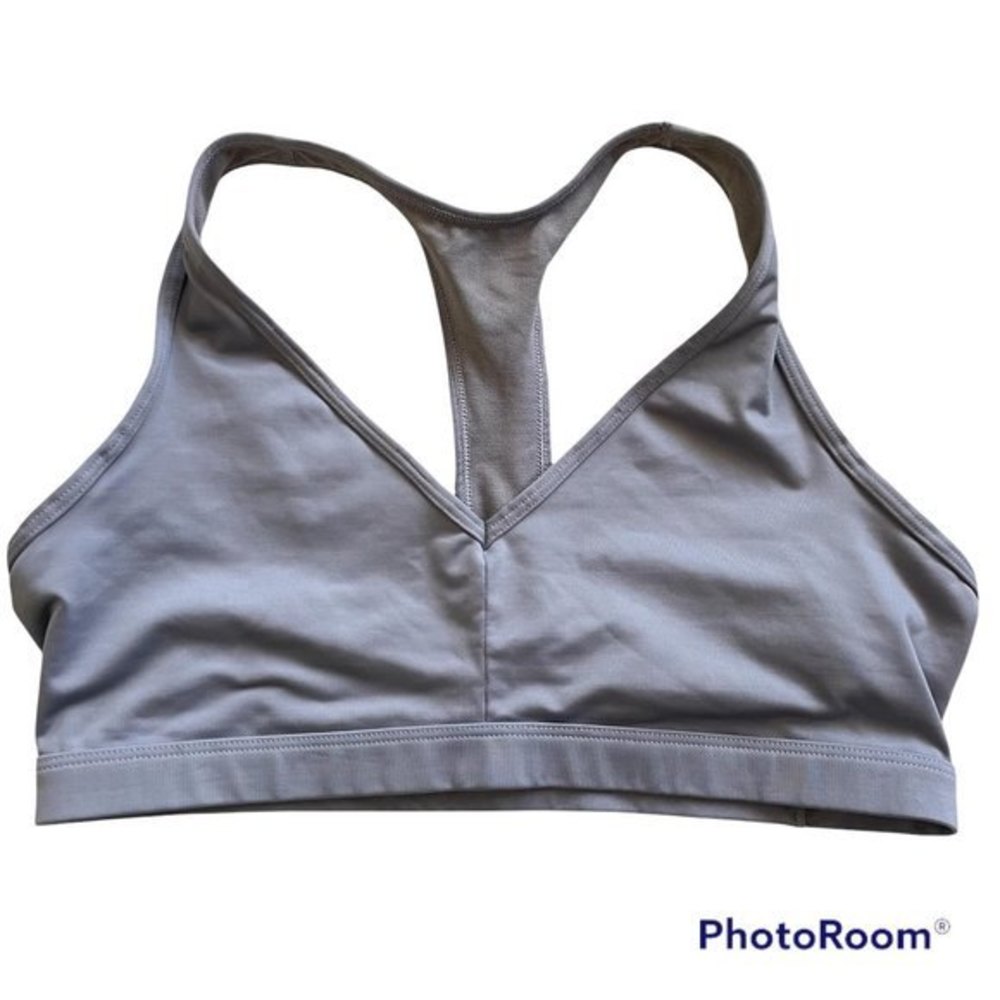 VICTORIA SPORT Slate Blue Racerback Womens Athletic Sports Bra, L